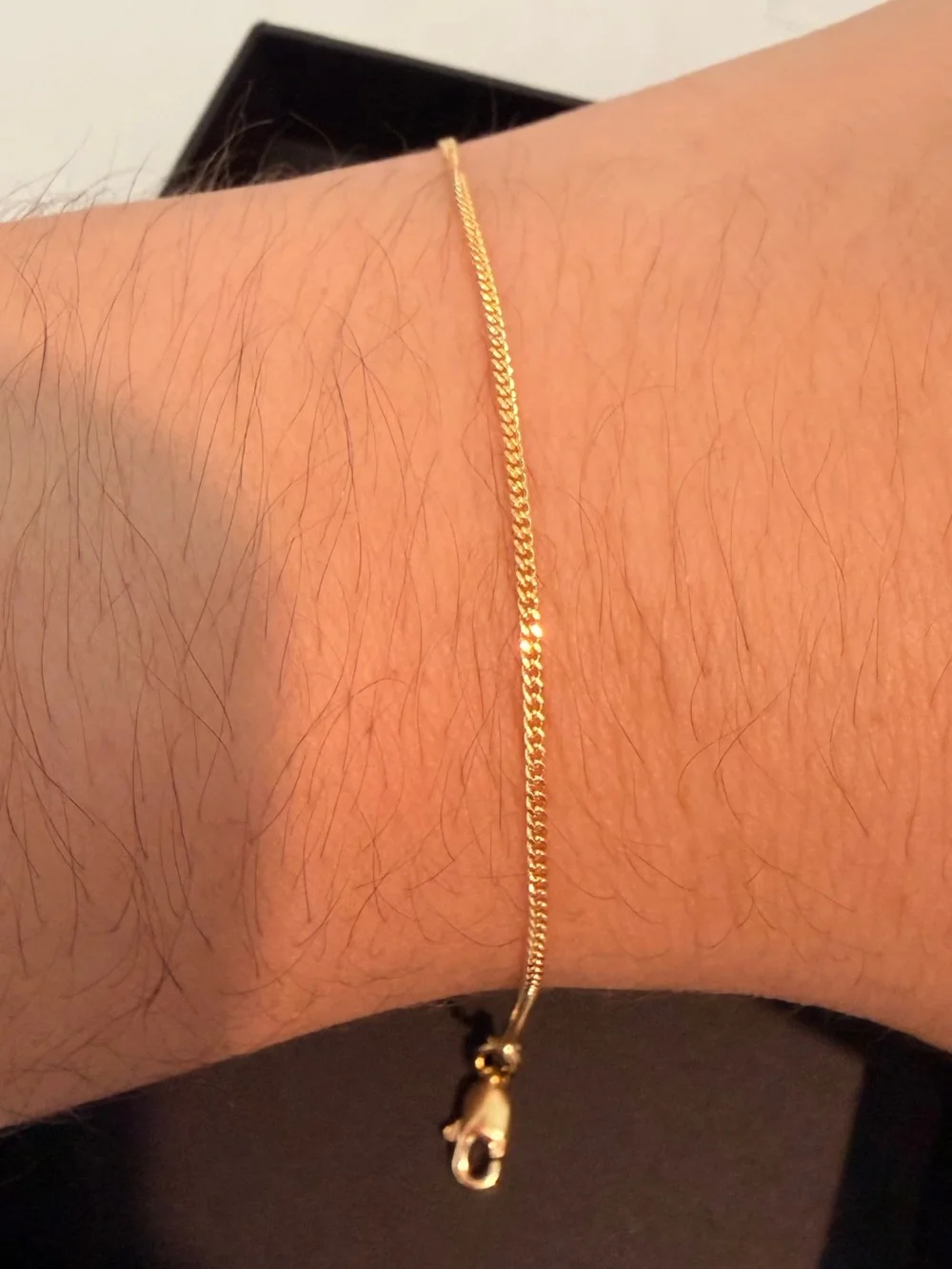 10k Solid Gold Chain Mini Miami Chain Bracelet 7”